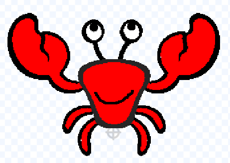 Scratch - Klädslar - krabba med stängd mun